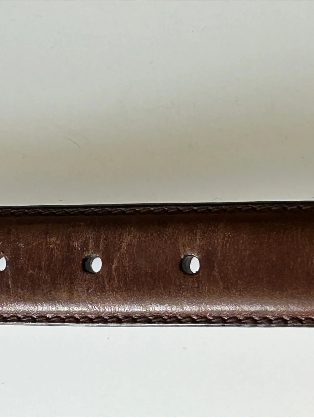 Polo Ralph Lauren Brown Leather Belt Metal Logo Plaque Men Style 2113620 Size 42